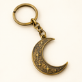 Crescent Moon & Stars Keychain — view 1