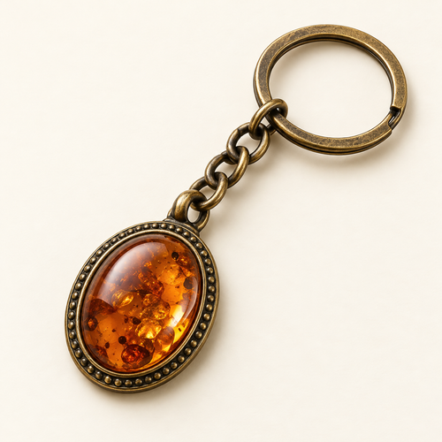 Amber Oval Keychain — view 1