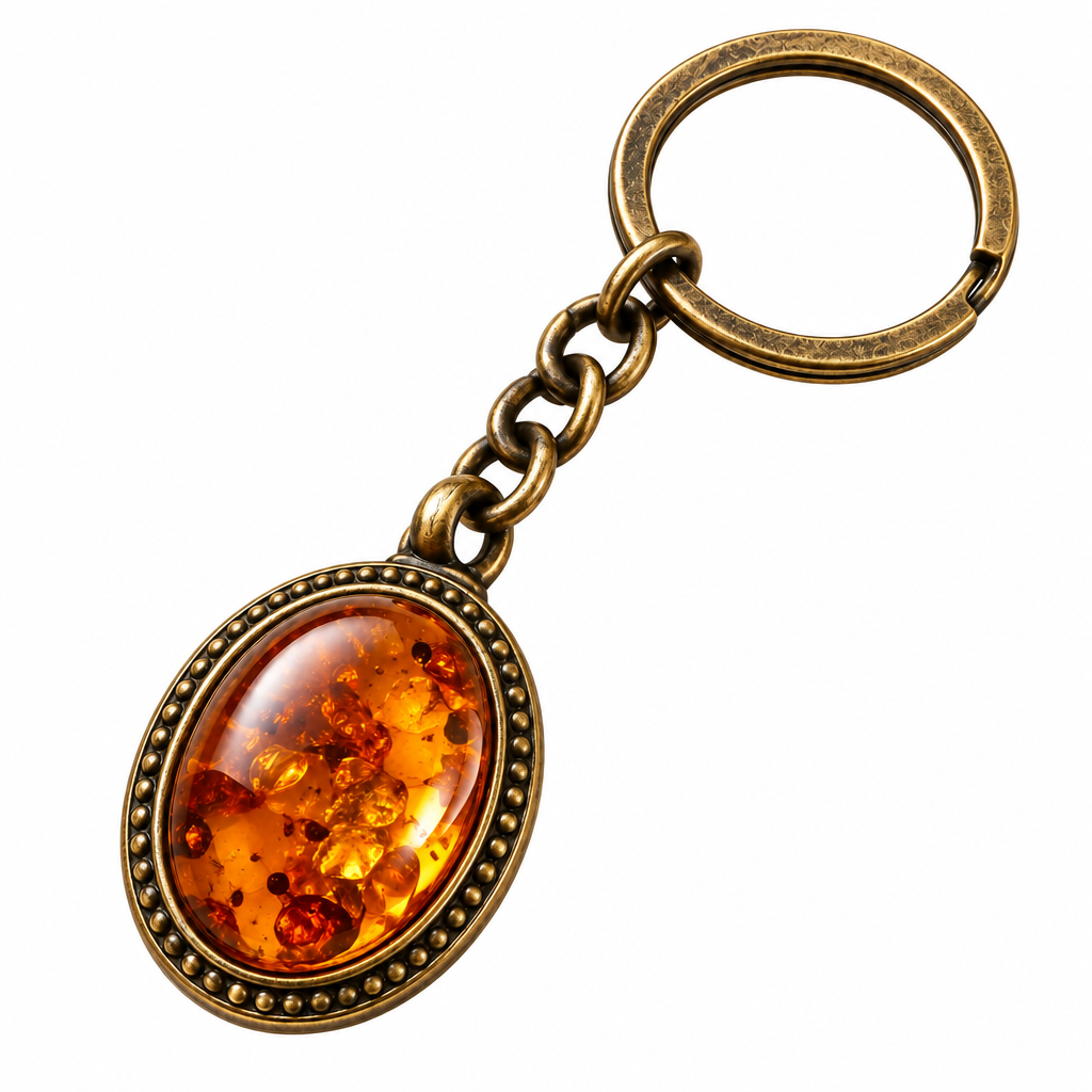 Amber Oval Keychain — view 4