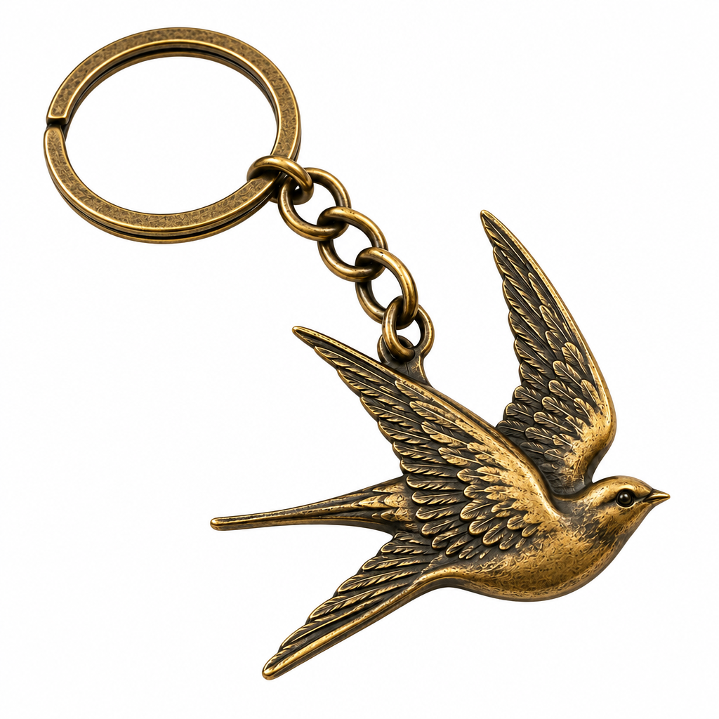 Vintage Swallow Keychain — view 4