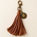 Cognac Tassel & Sun Bag Charm — view 1